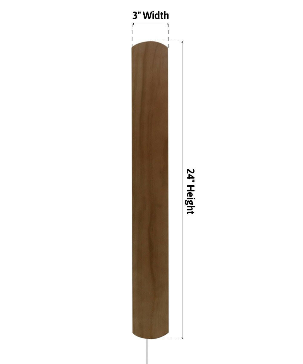 3"W Solid Wood Hover Plank Corner/Wall Accent Light Plug-In by Home.