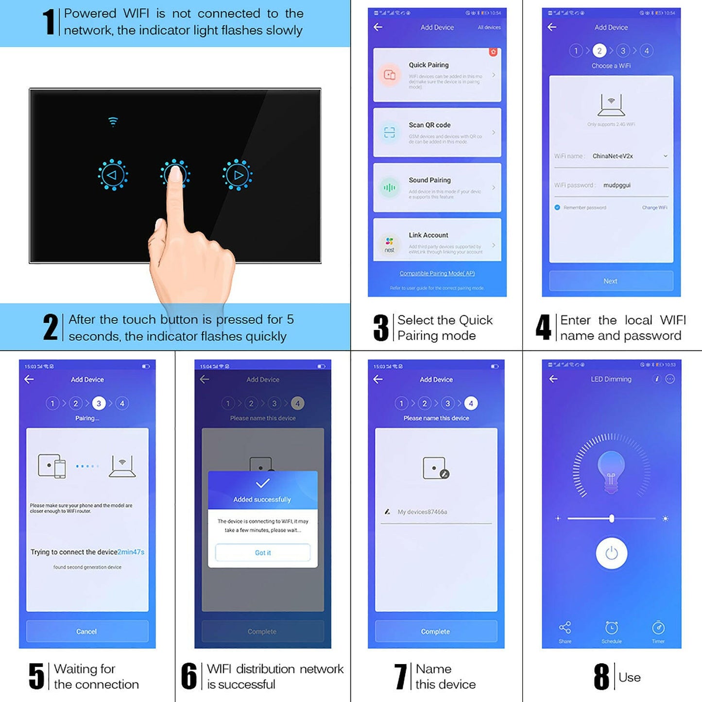 Smart Wifi Switch Compatible with Amazon Alexa.