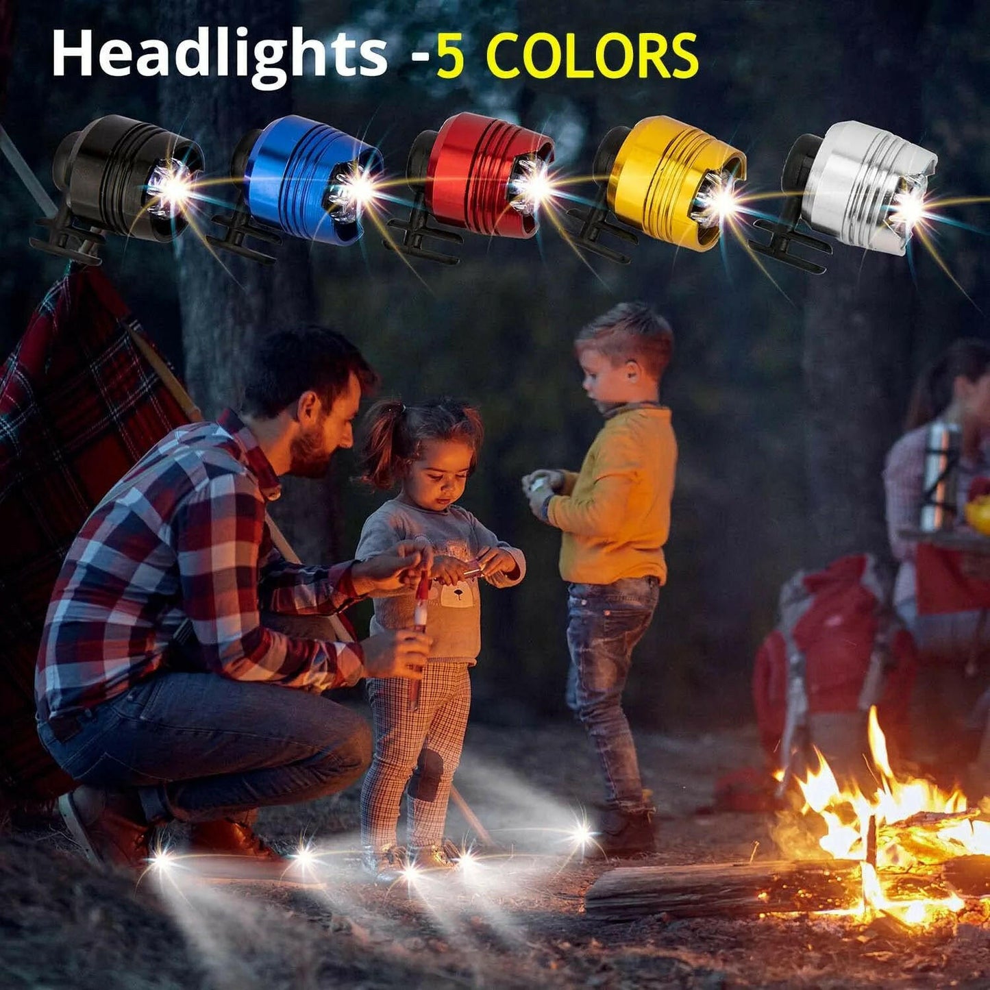 Headlights for Shoes; 2Pcs LED Light for Clogs IPX5 Waterproof Shoes Lights Charms for Dog Walking; Handy Camping; lasting 72 hours glow; Suitable for Adults Kids
