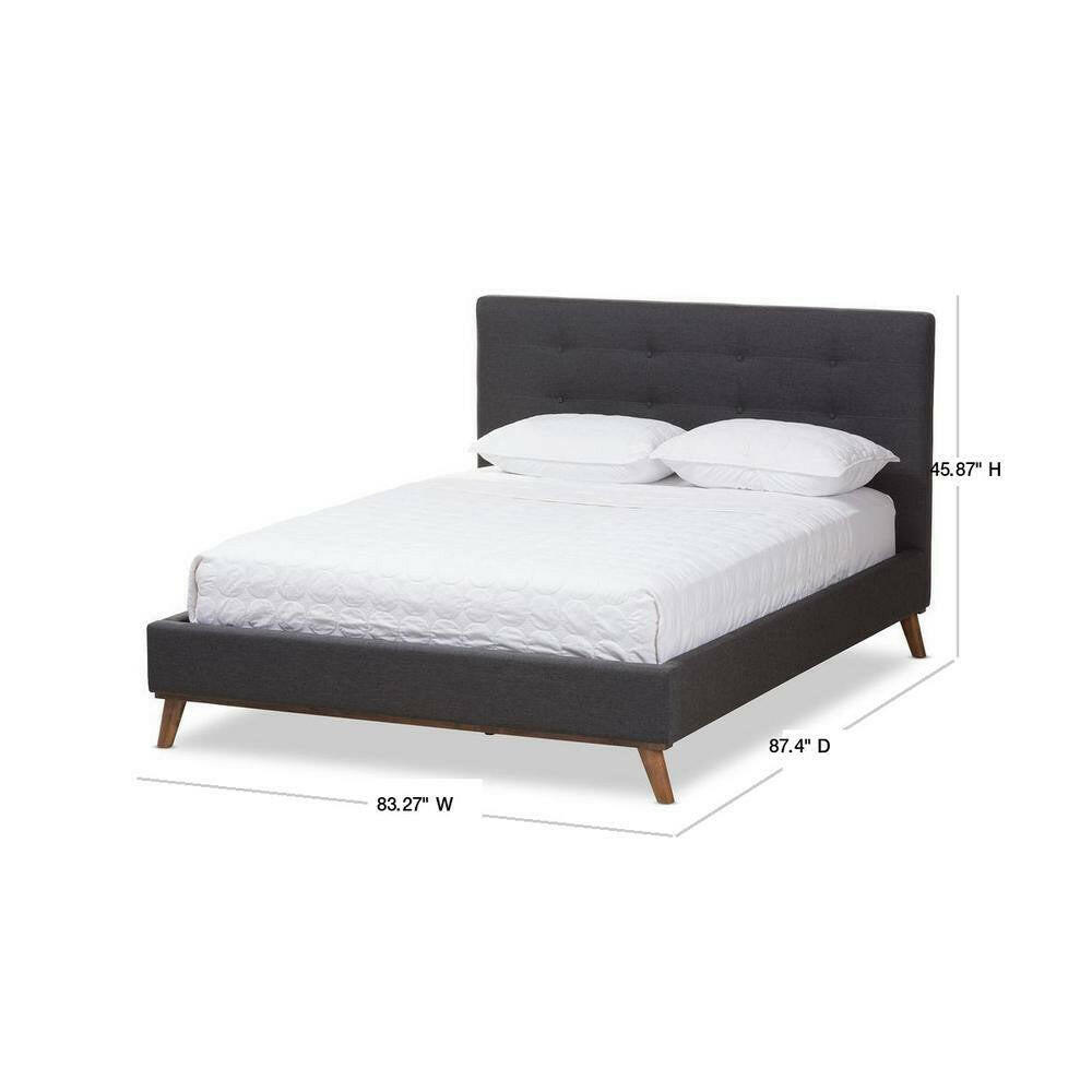 Valencia Dark Gray King Platform Bed.