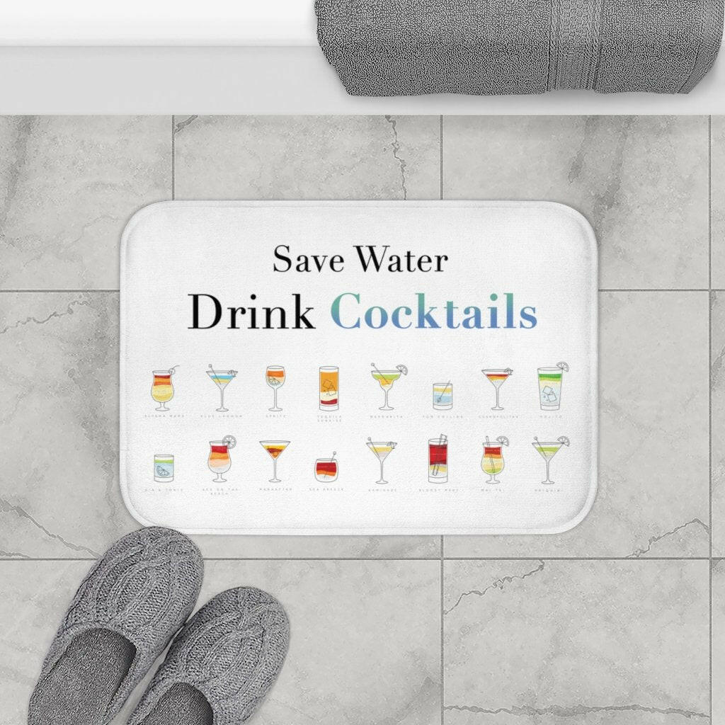 Drink Cocktail Bath Mat Home Accents.