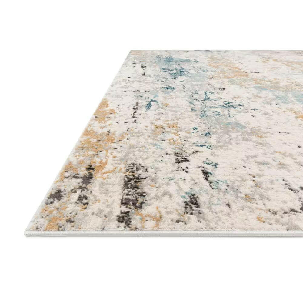 Alchemy Stone/Slate 2 Ft. 8 In. X 7 Ft. 6 In. Contemporary Abstract Runner Rug.