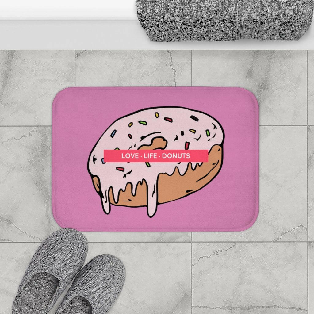 Love Life Donuts Bath Mat.