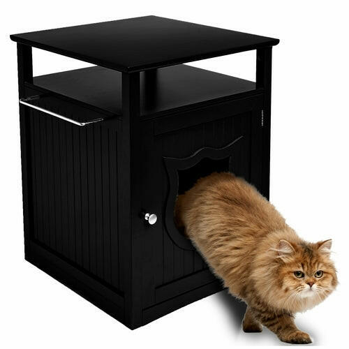 Nightstand Pet House, Litter Box Furniture Indoor Pet Crate, Litter.