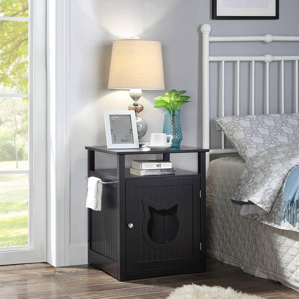 Nightstand Pet House, Litter Box Furniture Indoor Pet Crate, Litter.