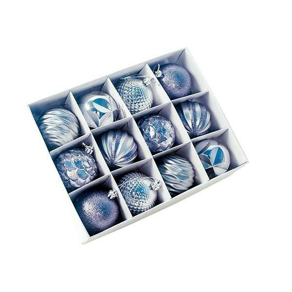 12 Pcs Christmas Supplies Gift Decoration Balls 6Cm.