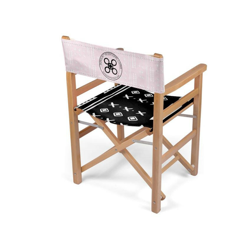 Duality Home, Pink & Black Mudcloth, Outdoor, Director's Chair.