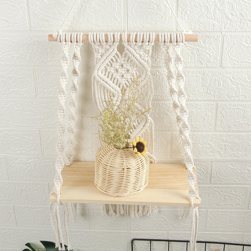 Macrame Wall Tapestry Plant Holder.