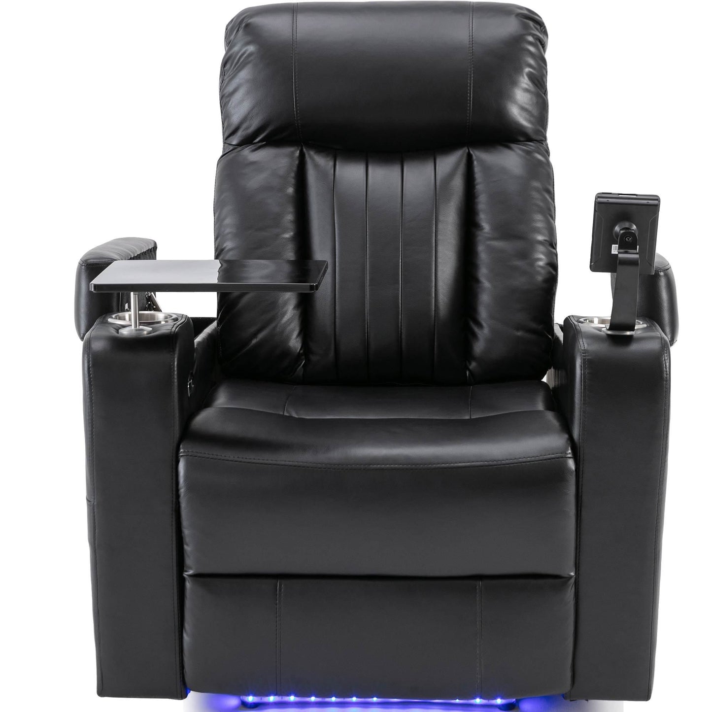 Premium Power Recliner with Storage Arms, Cupholders, Swivel Tray