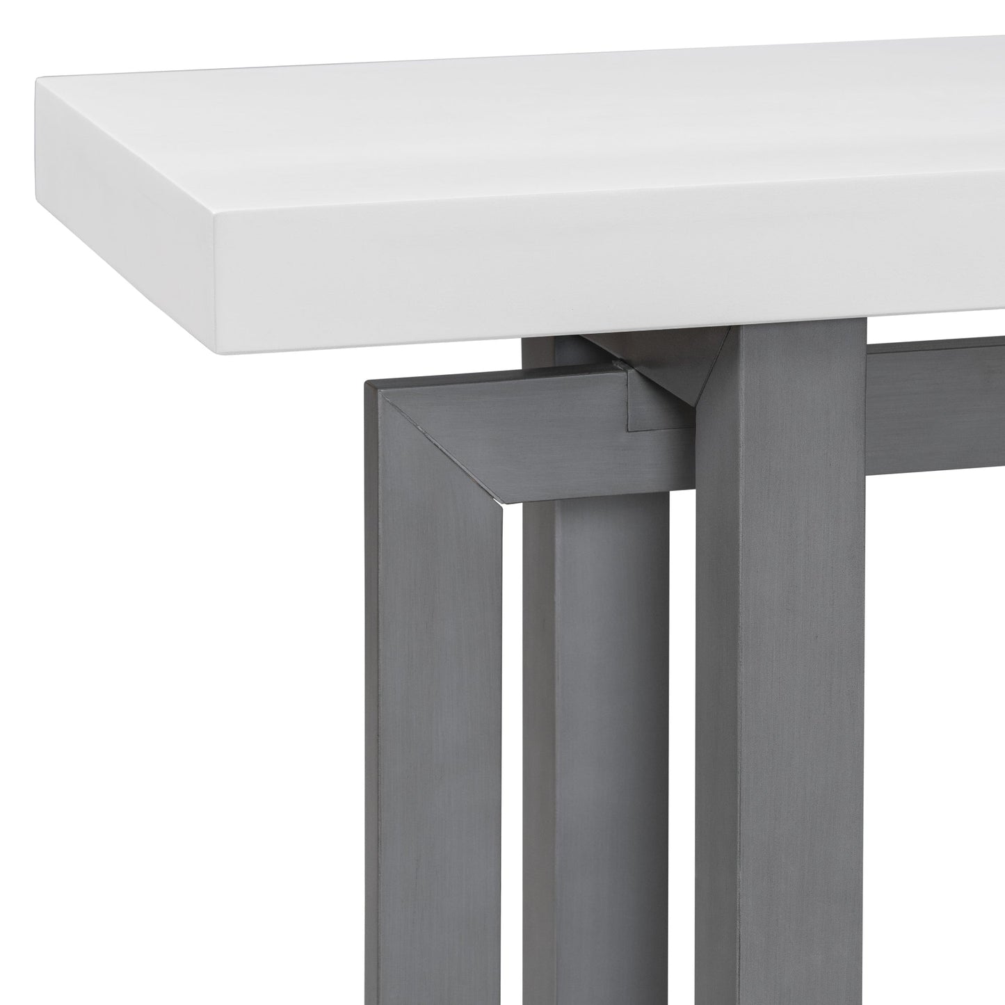 Contemporary Console Table with Wood Top, Extra Long Entryway Table