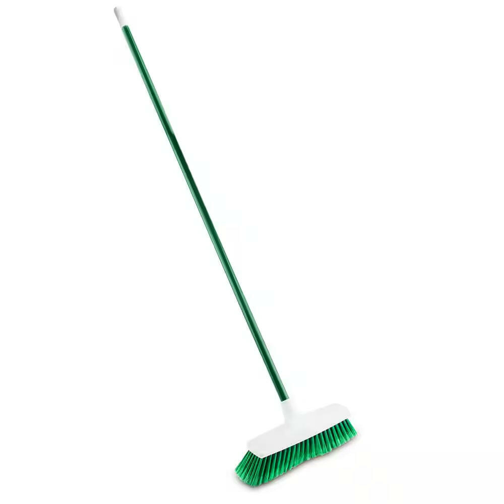 13 In. Smooth Surface Push Broom with Steel Handle.