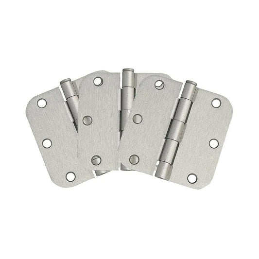 3-1/2 In. X 5/8 In. Radius Satin Nickel Door Hinge Value Pack (3 per Pack).