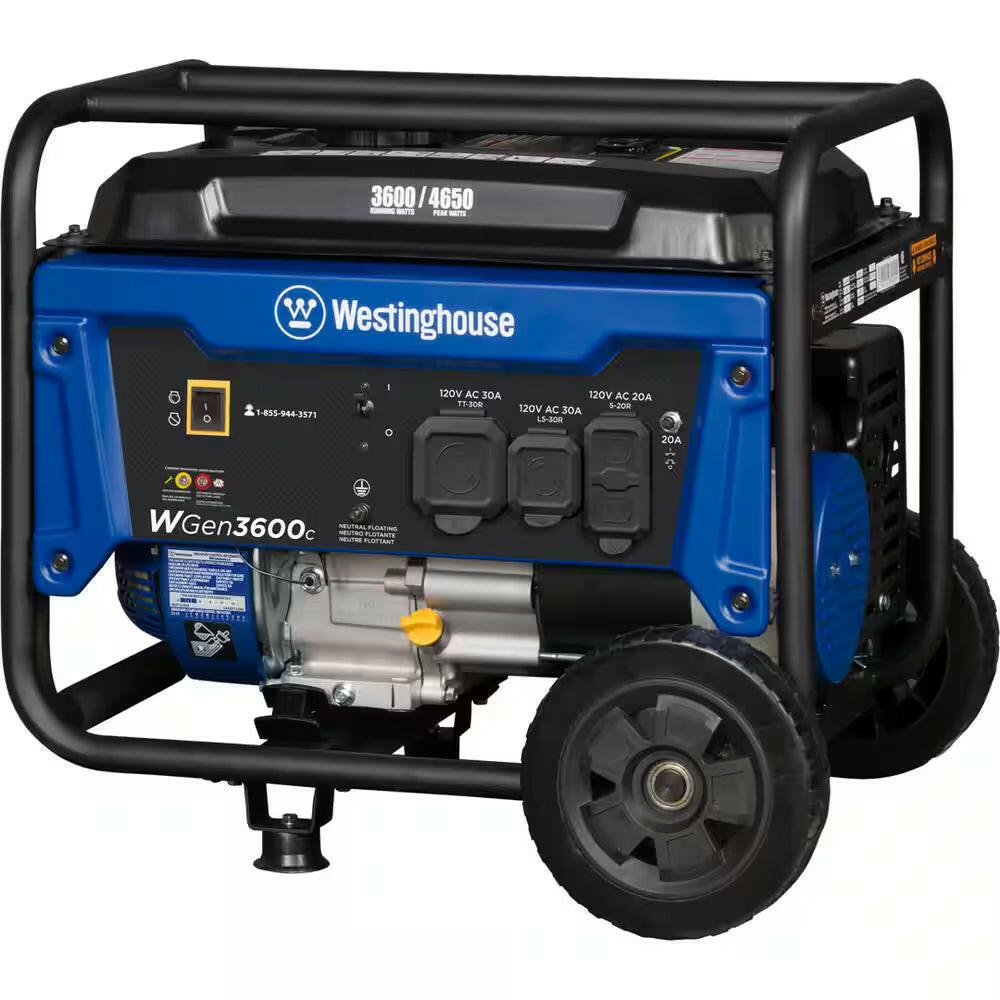 4,650/3,600-Watt Gas Powered Portable Generator with Recoil Start.