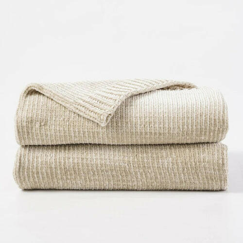 Textured Chenille Knit Throw Blanket