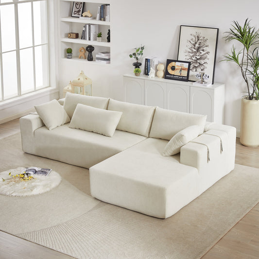 Modern Chenille Upholstered Sectional Sofa Couch Set,Modular 108" L