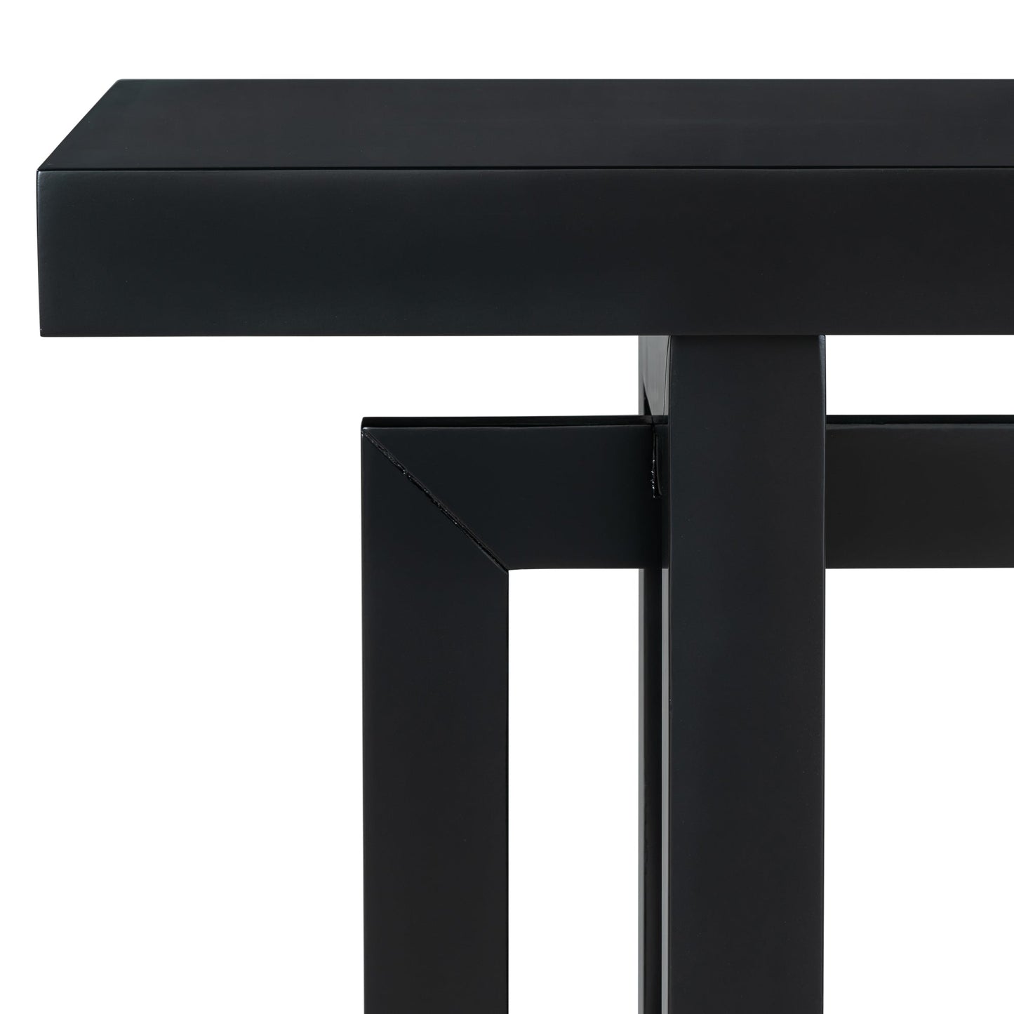 Contemporary Console Table with Wood Top, Extra Long Entryway Table