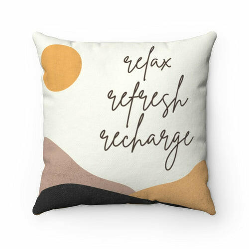 Relax, Refresh, Recharge Home Decoration Accents - 4 Sizes.