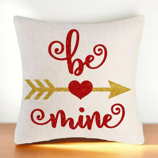 Be Mine - Cotton Knitted Cushion Cover Red.