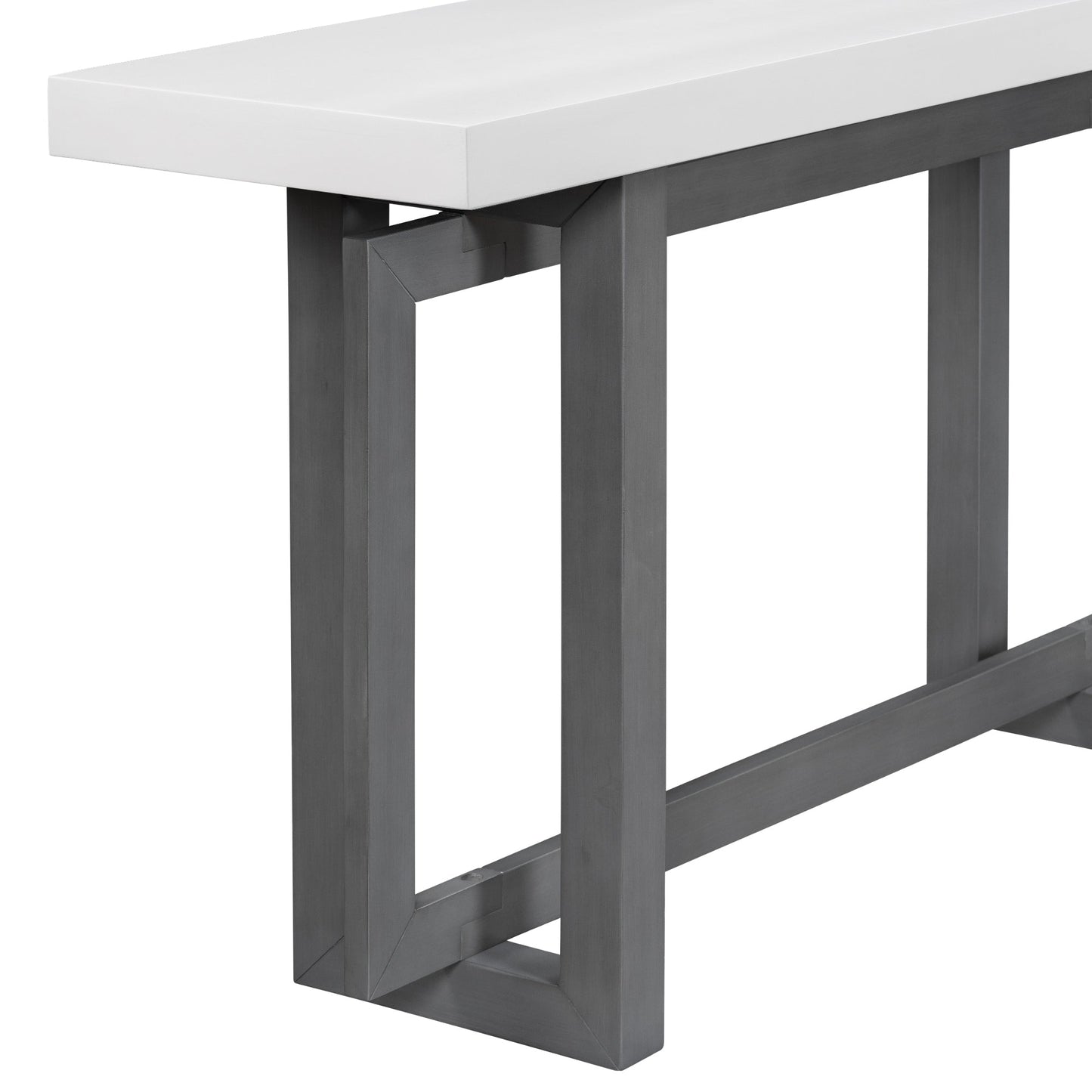 Contemporary Console Table with Wood Top, Extra Long Entryway Table