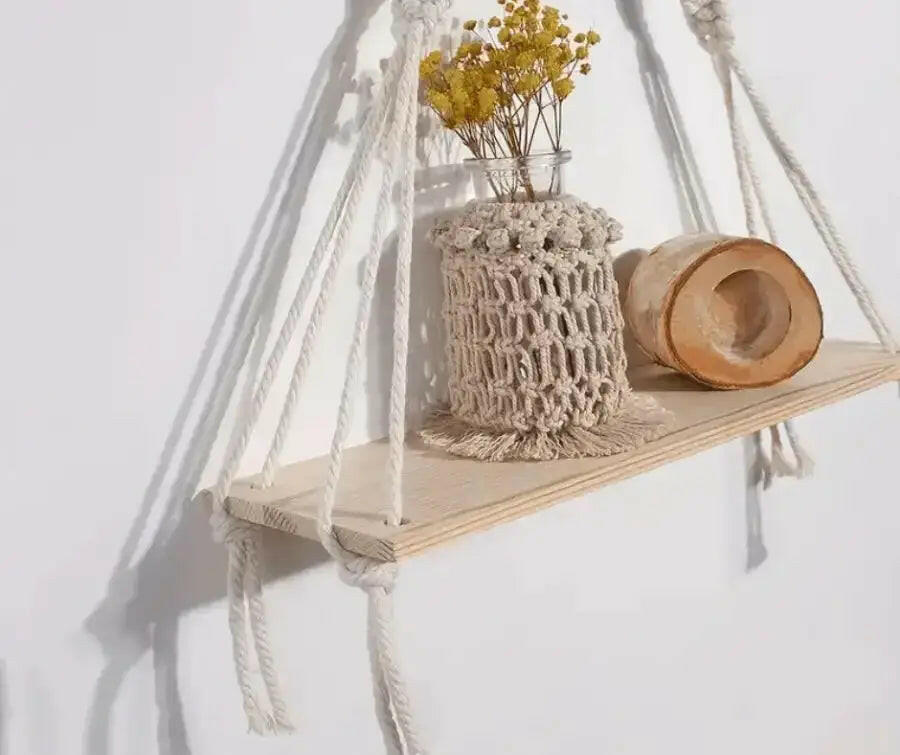 Cotton Rope Wall Tapestry Plant Holder.