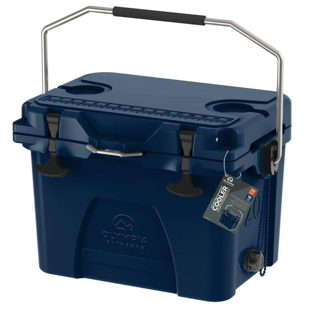 High Performance Blue 20 QT. Portable Chest Cooler - Durable Construction, Insulated Design, Outdoor Ready.