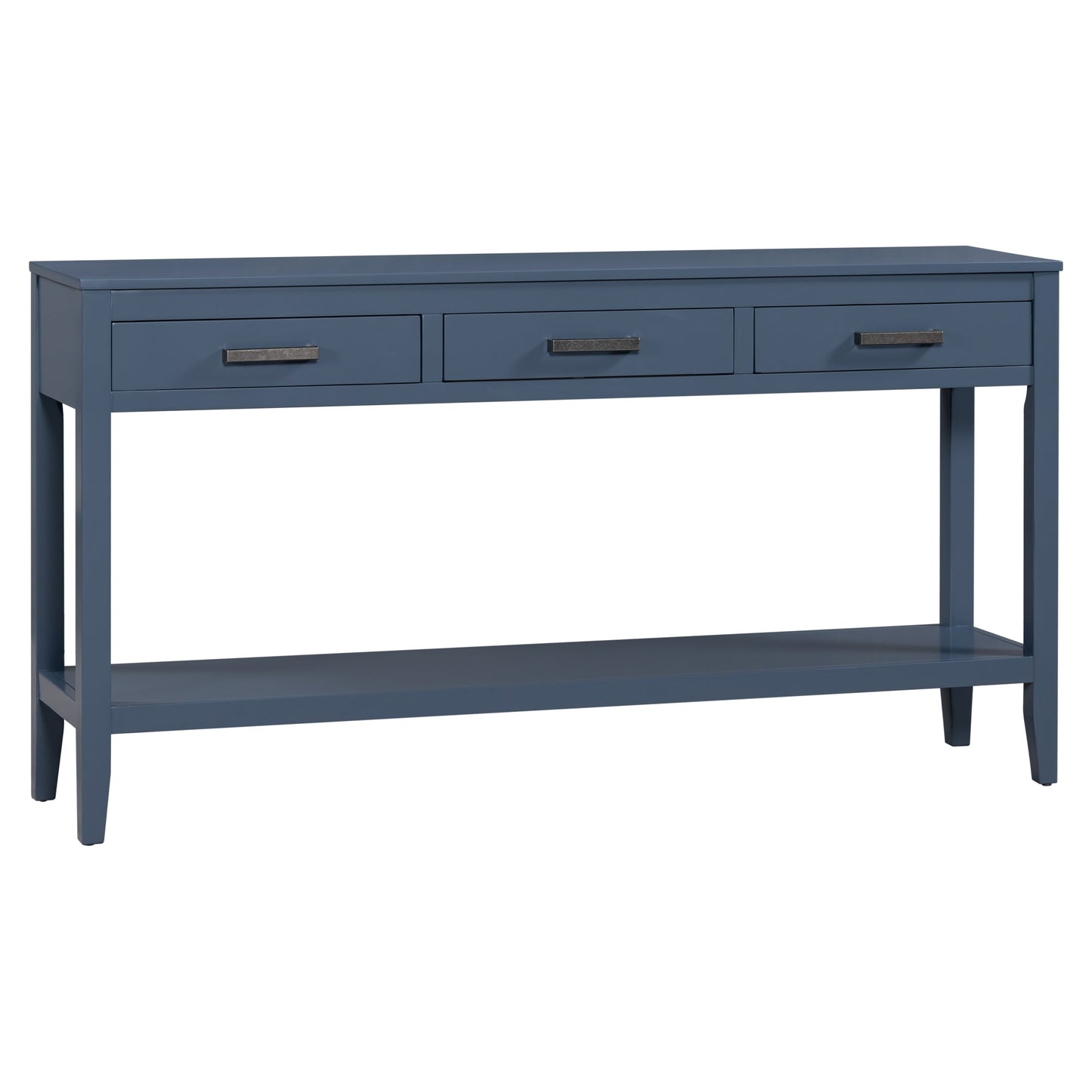 Contemporary 3-Drawer Console Table with 1 Shelf, Entrance Table for