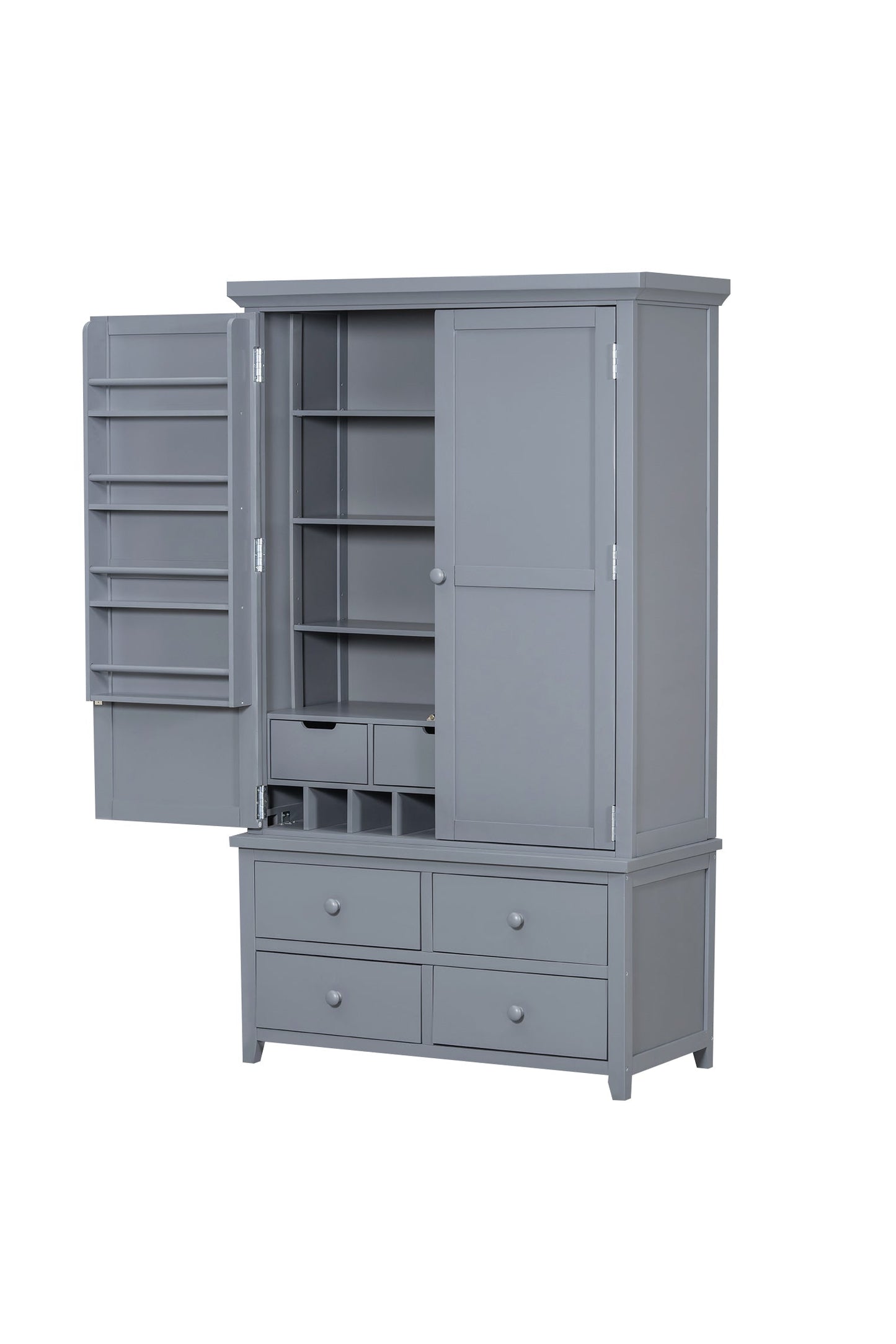 Freestanding Large Kitchen Pantry Wooden Kitchen Storage Cabinet