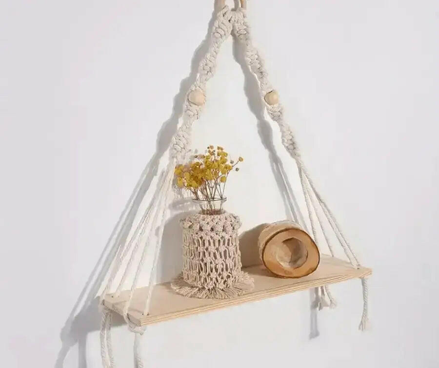 Cotton Rope Wall Tapestry Plant Holder.