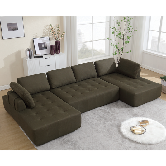 138.5 "Modular Combination Sofa, U-shaped Sofa, Living Room,