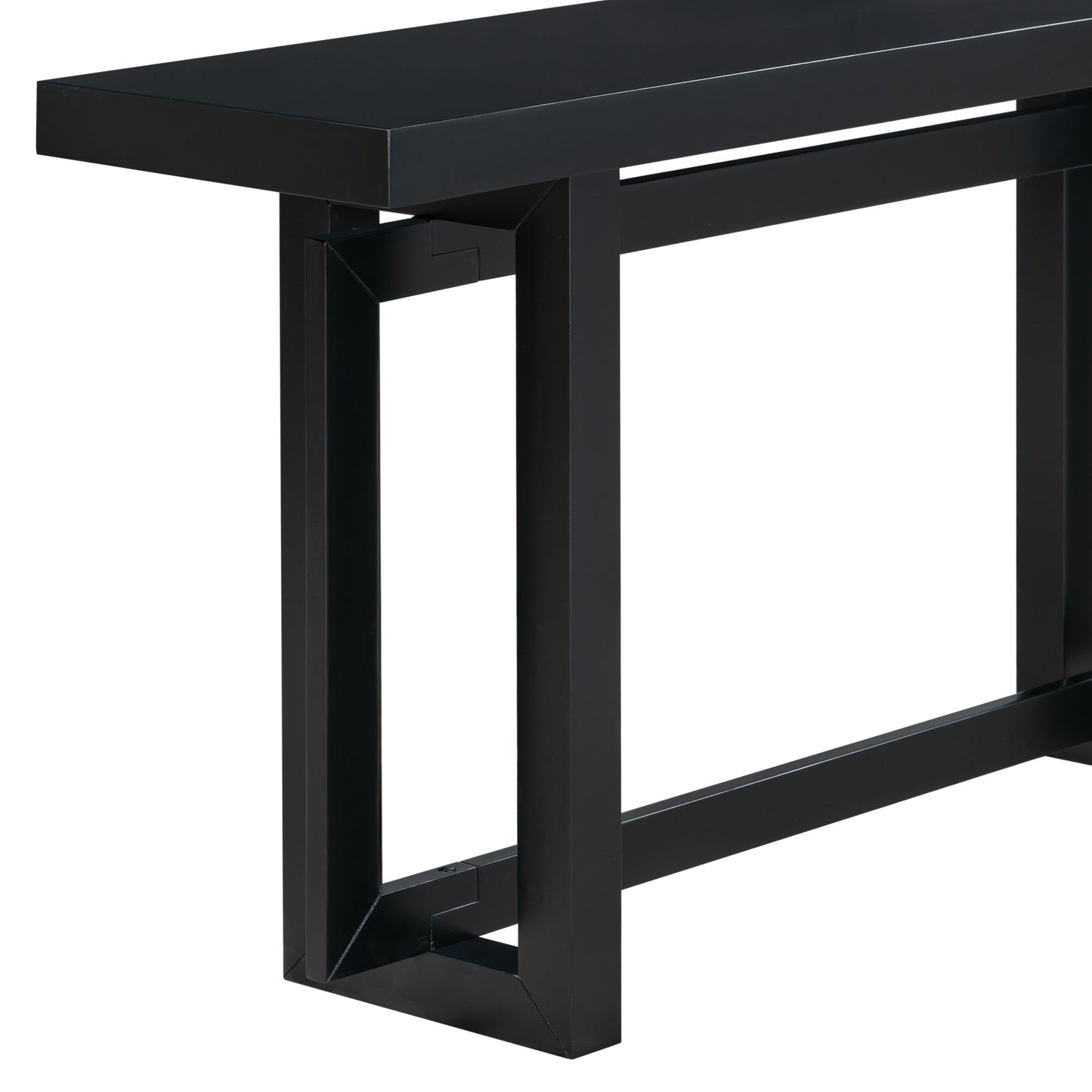 Contemporary Console Table with Wood Top, Extra Long Entryway Table