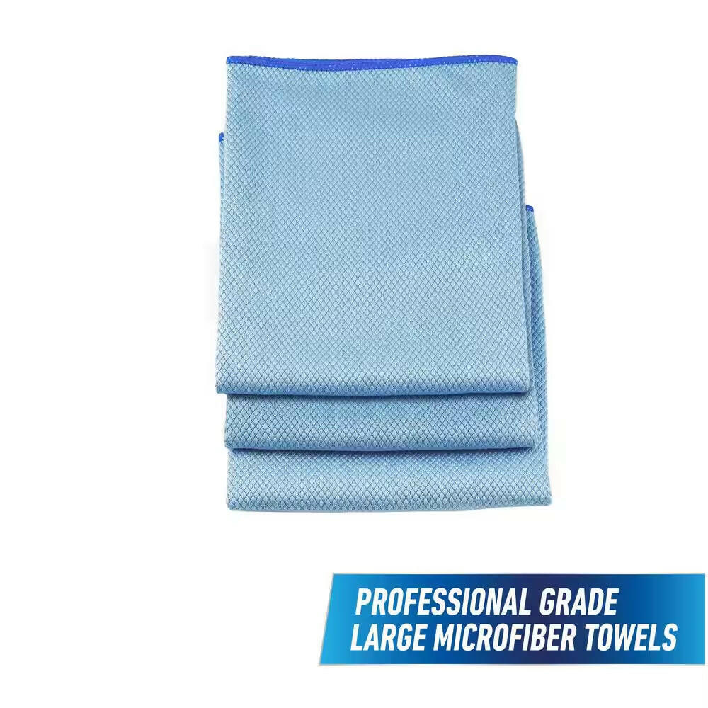 18 In. Large Microfiber Cleaning Cloths (3-Count).