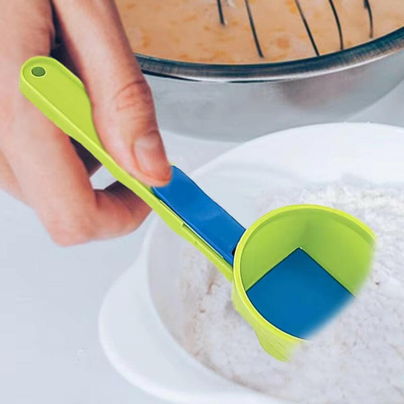 Creative No Spill Measuring Spoon Funnel Preparation of Protein Powder, Workout & Sports Drinks, Baby Formula Refill Mess Spill.