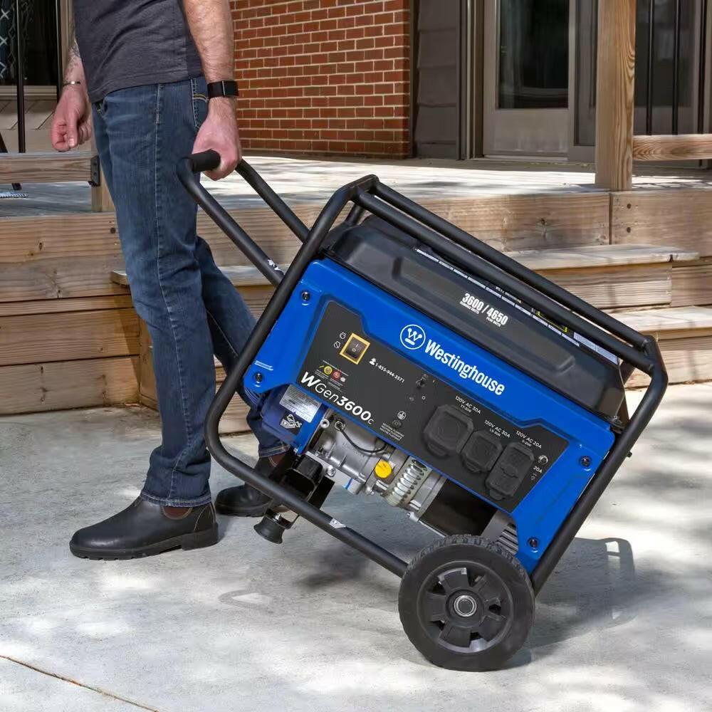 4,650/3,600-Watt Gas Powered Portable Generator with Recoil Start.