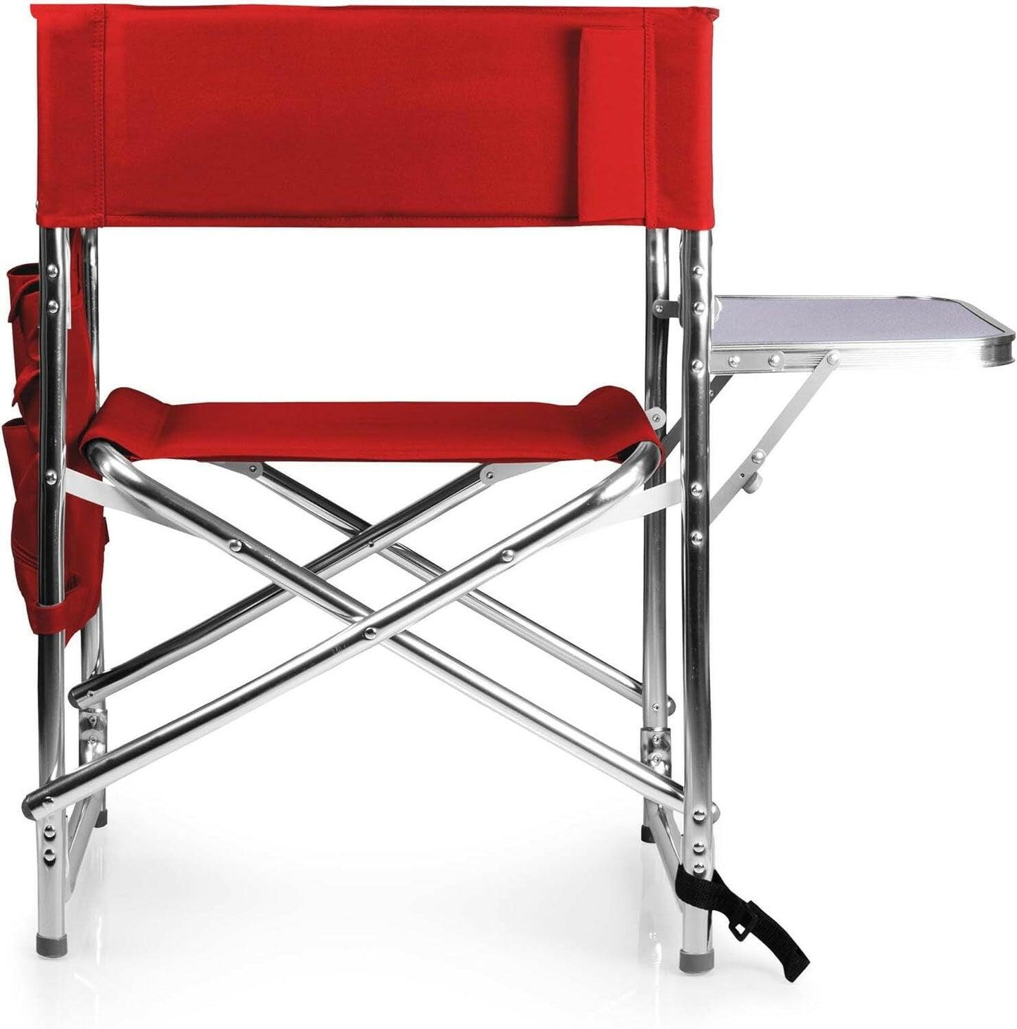 Sports Chair with Side Table, Camping Chair, Beach Chair, Camp Chair for Adults (Red).