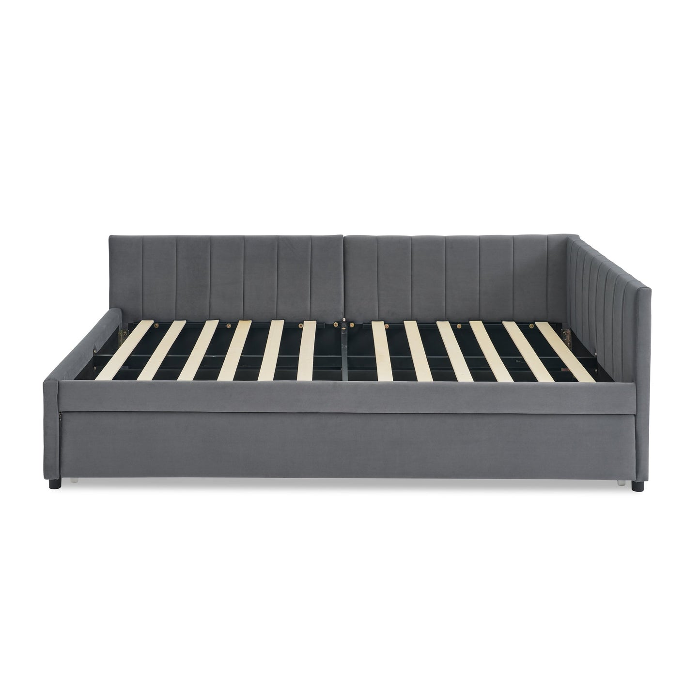 Full Size Daybed with Trundle Upholstered Tufted Sofa Bed, Sofa Bed