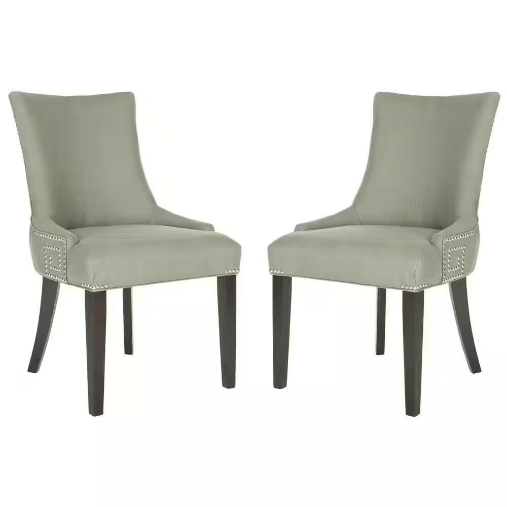 Gretchen Light Green/Black Side Chair (Set of 2).