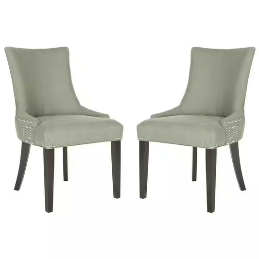 Gretchen Light Green/Black Side Chair (Set of 2).