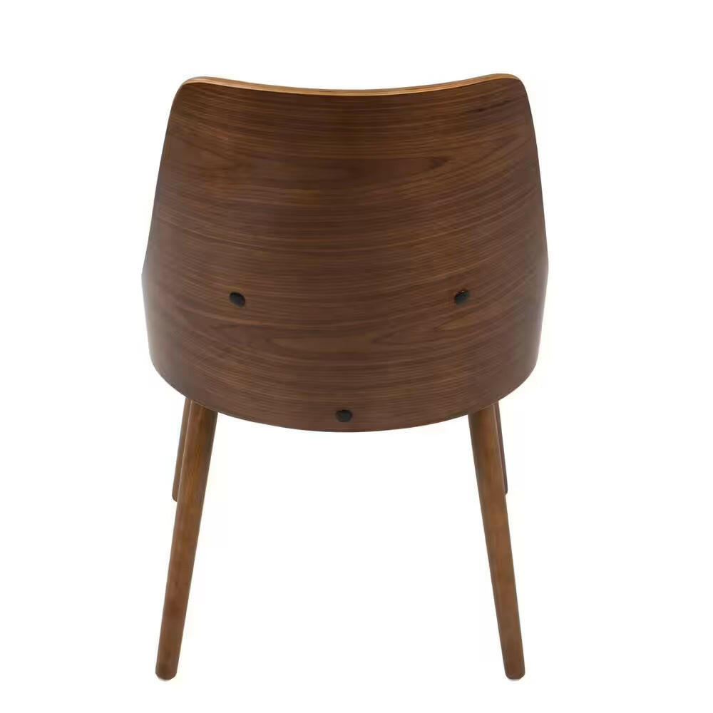 Anabelle Mid-Century Walnut and Cream Modern Dining Chair.