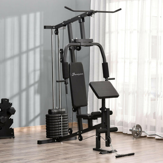 Soozier Multifunctional Home Strength Exercise Gym System Weight.