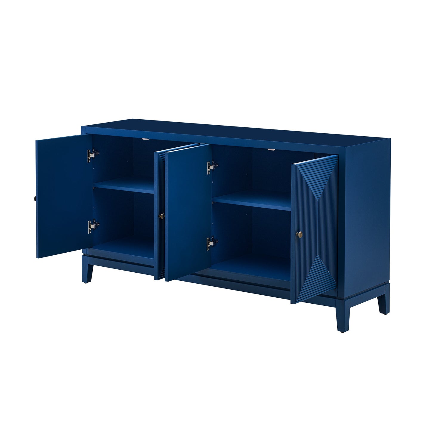 Sleek Storage Cabinet Sideboard Buffet with Vertical Line