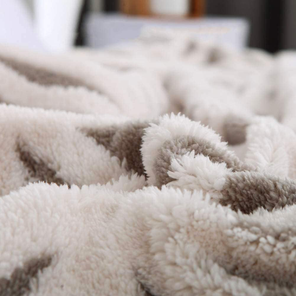 Sherpa Fleece Blanket 71X80 Fuzzy Soft Throw Blanket Dual Sided Blanket for Couch Sofa Bed (Grey, 71''X 80'').