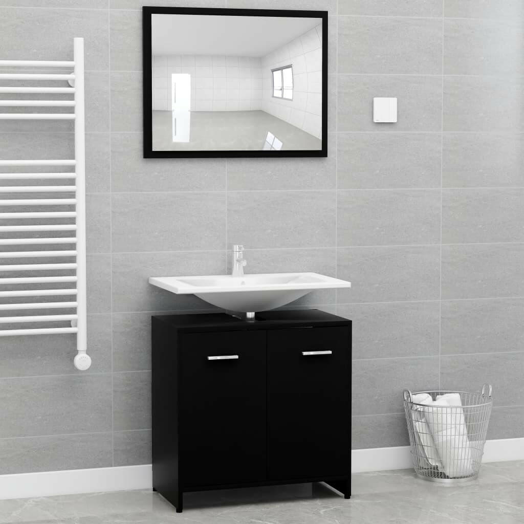 Bathroom Furniture Set White Chipboard.