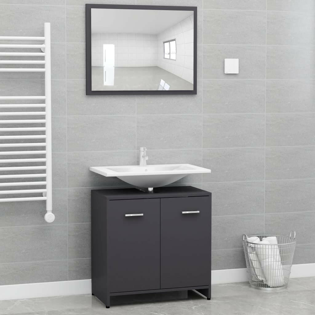 Bathroom Furniture Set White Chipboard.