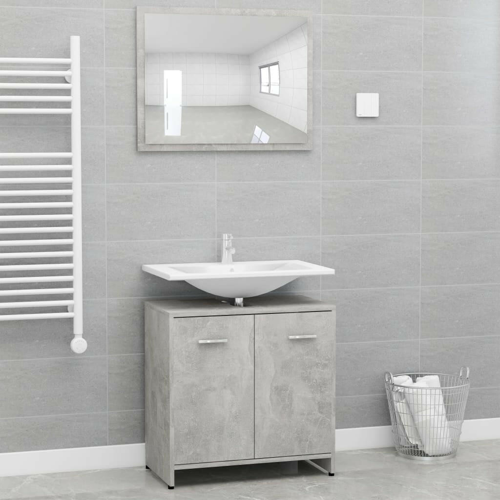 Bathroom Furniture Set White Chipboard.