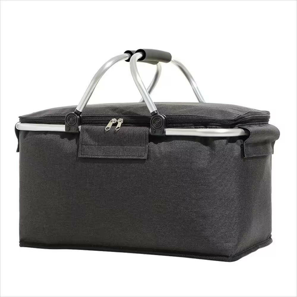 20 Qt. Large Insulated Foldable Soft-Side Cooler Bag for Camping, Picnic, Travel in Black.