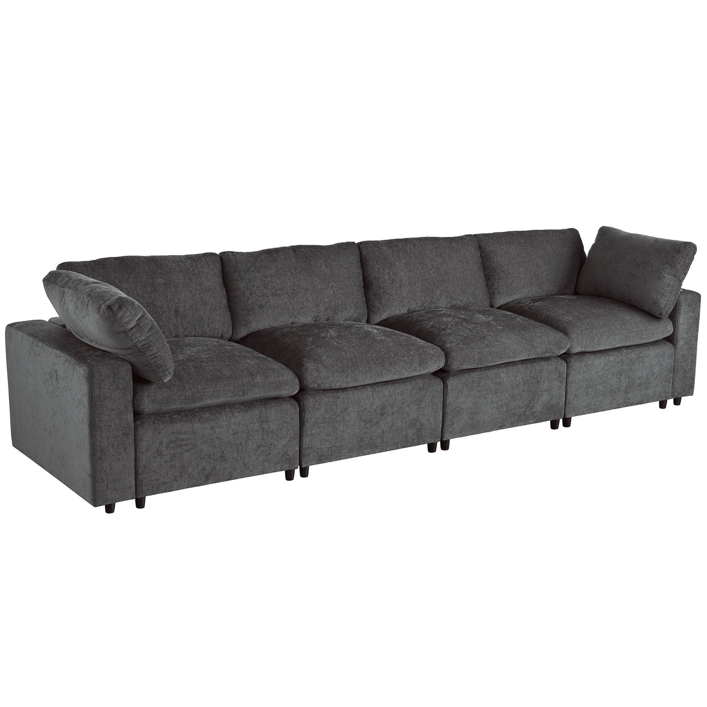 Upholstered Modular Sofa with  with Storage Space, USB Charge