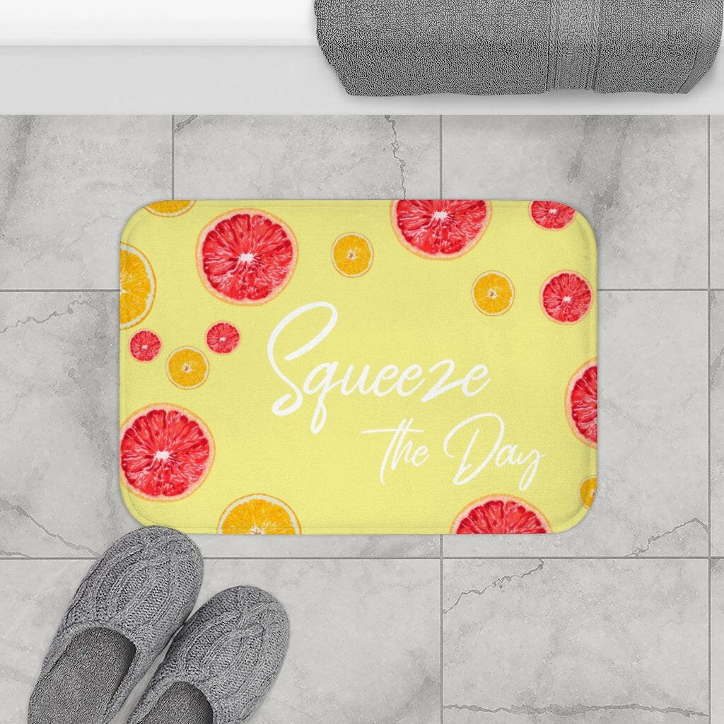 Citrus Squeeze the Day Bath Mat.