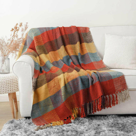 Vintage Plaid Throw.