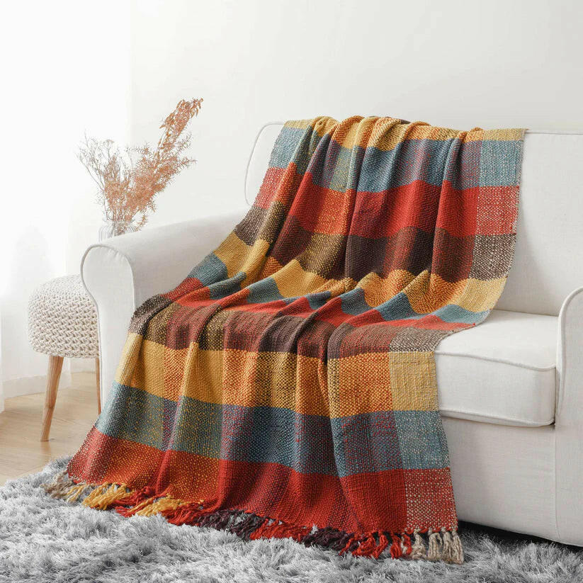 Vintage Plaid Throw.