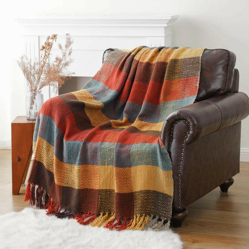 Vintage Plaid Throw.